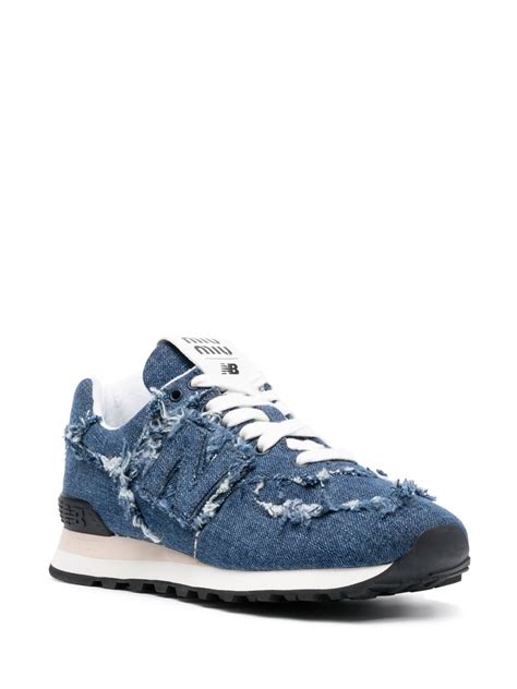 574 new balance x miu miu denim sneakers|farfetch new balance 574.